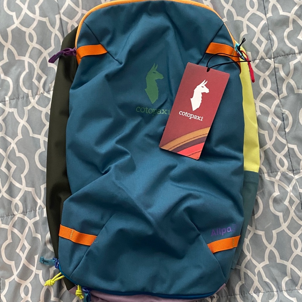 Cotopaxi Alpa Backpack - Blue, Orange, and Green